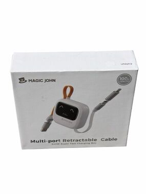 Magic John 240W Retractable Multi-Port Cable (White)